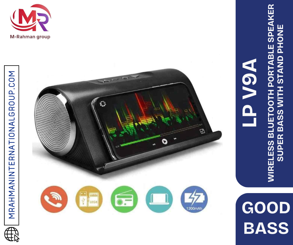 LP V9A Wireless Bluetooth Portable Speaker Super Bass with Stand Phone